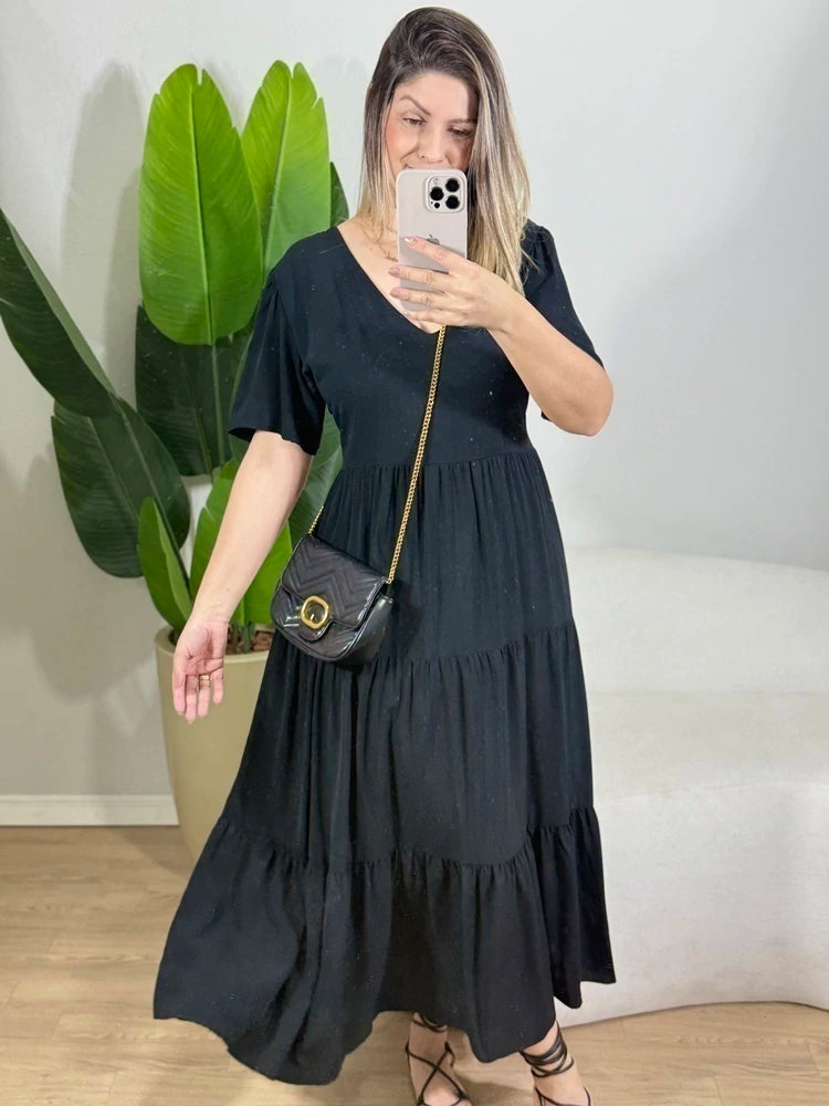 VESTIDO VIVI MANGA CURTA