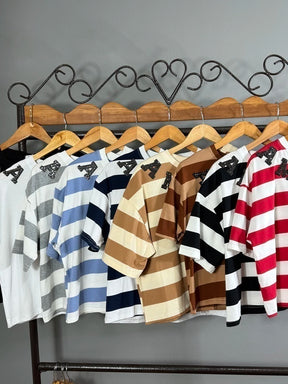 BLUSA LISTRADA PEDRARIA