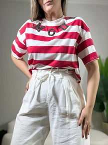 BLUSA LISTRADA PEDRARIA